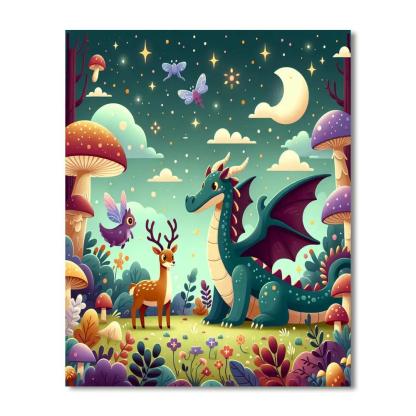 Fantastic Beasts Of The Forest Number Painting