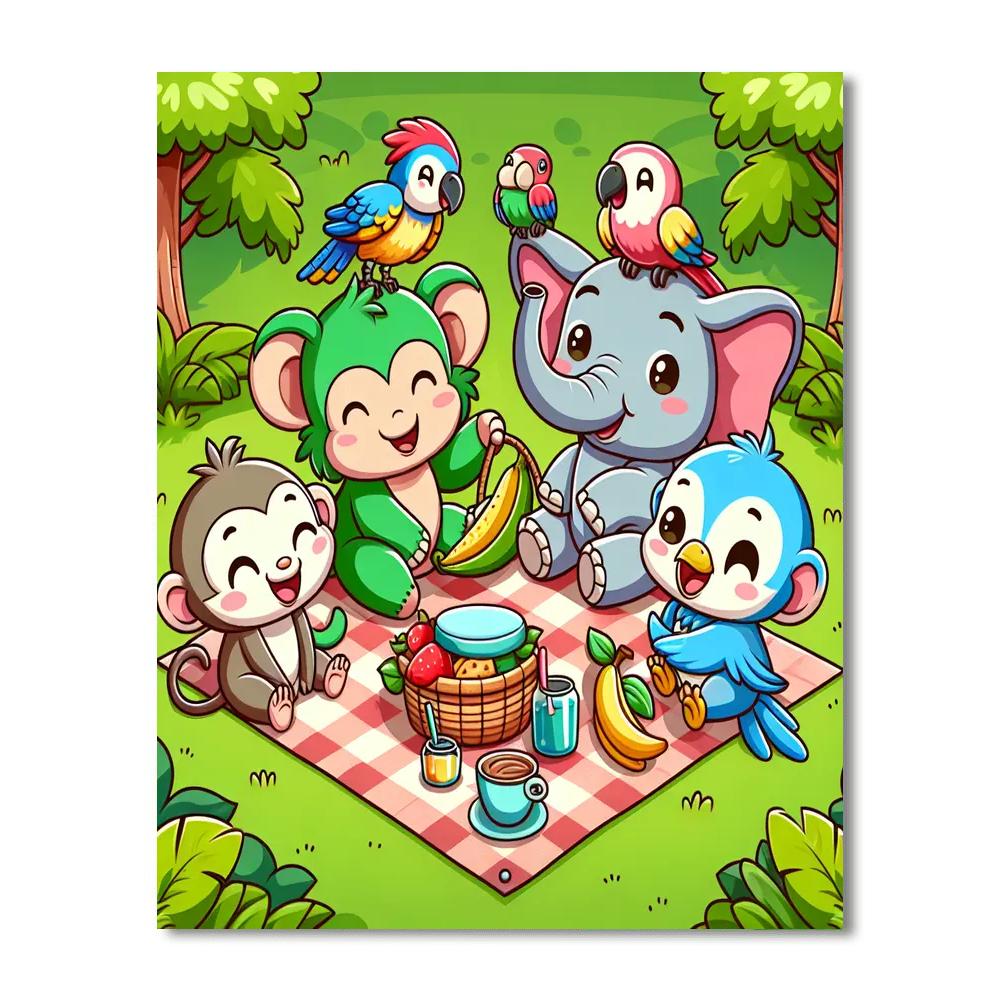 Jungle Friends Picnic Paint By Numbers Kits