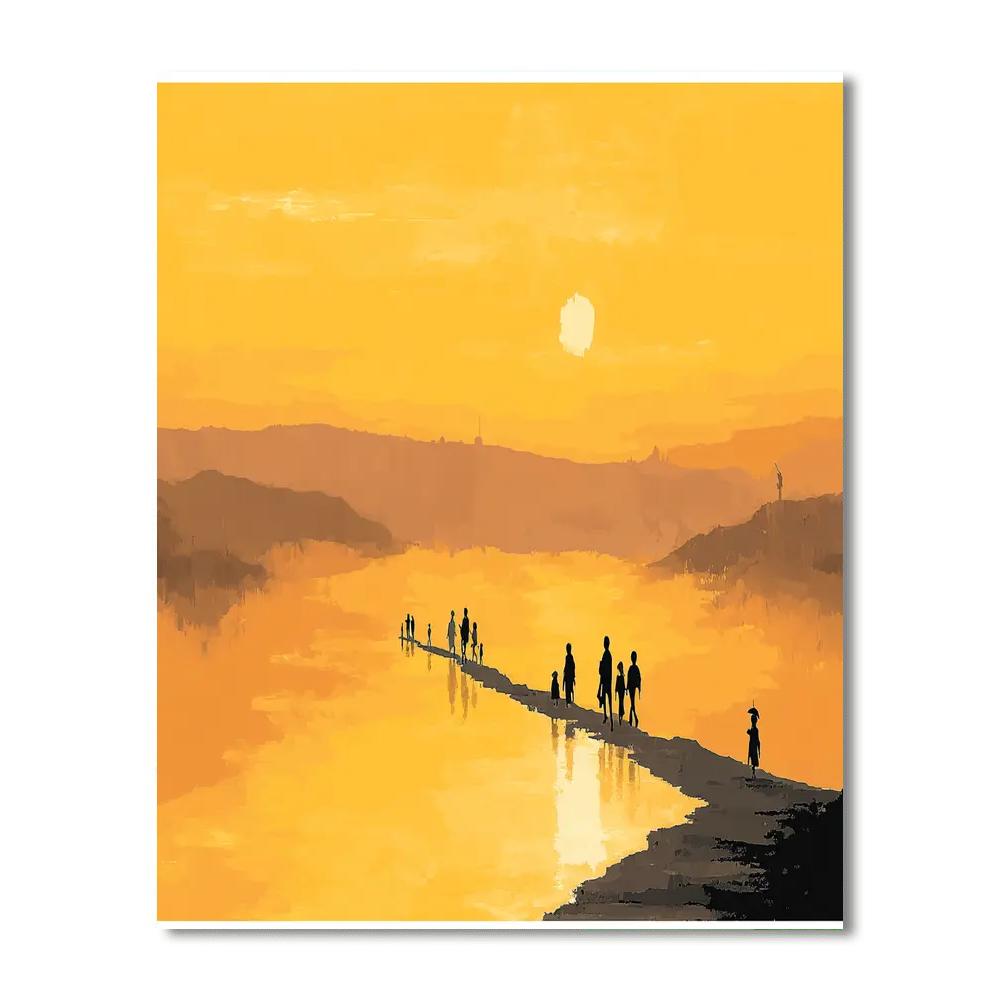 Golden Hour Glow Numbered Painting Kits