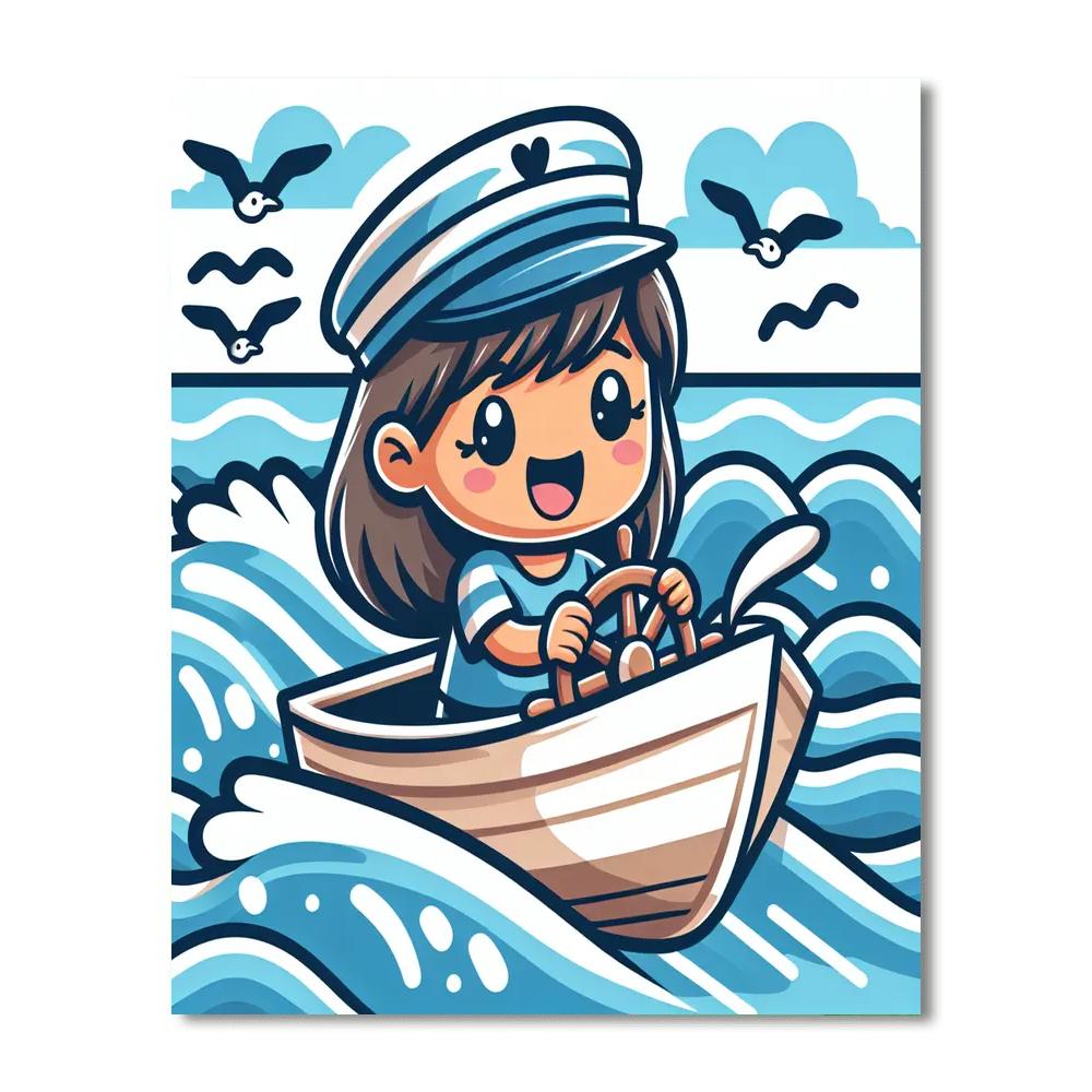 Brave Little Sailor Adventure Paint By Numbers Art