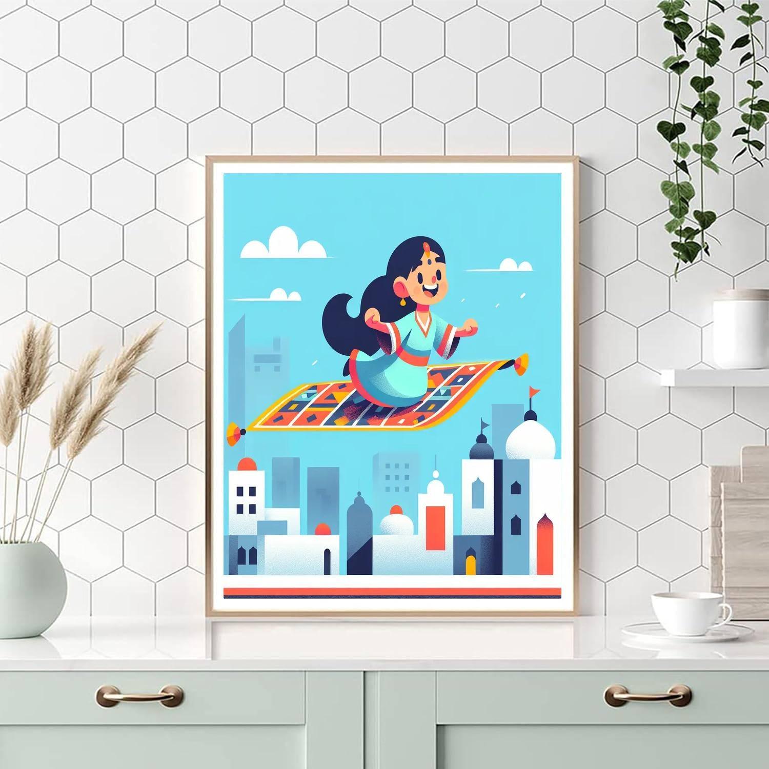 Magic Carpet Journey Painting Number Kit