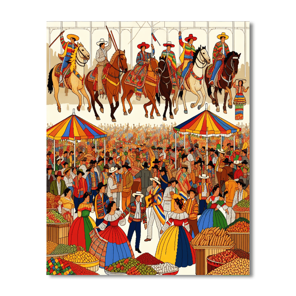 Fiestas Patrias - Chile Number Painting