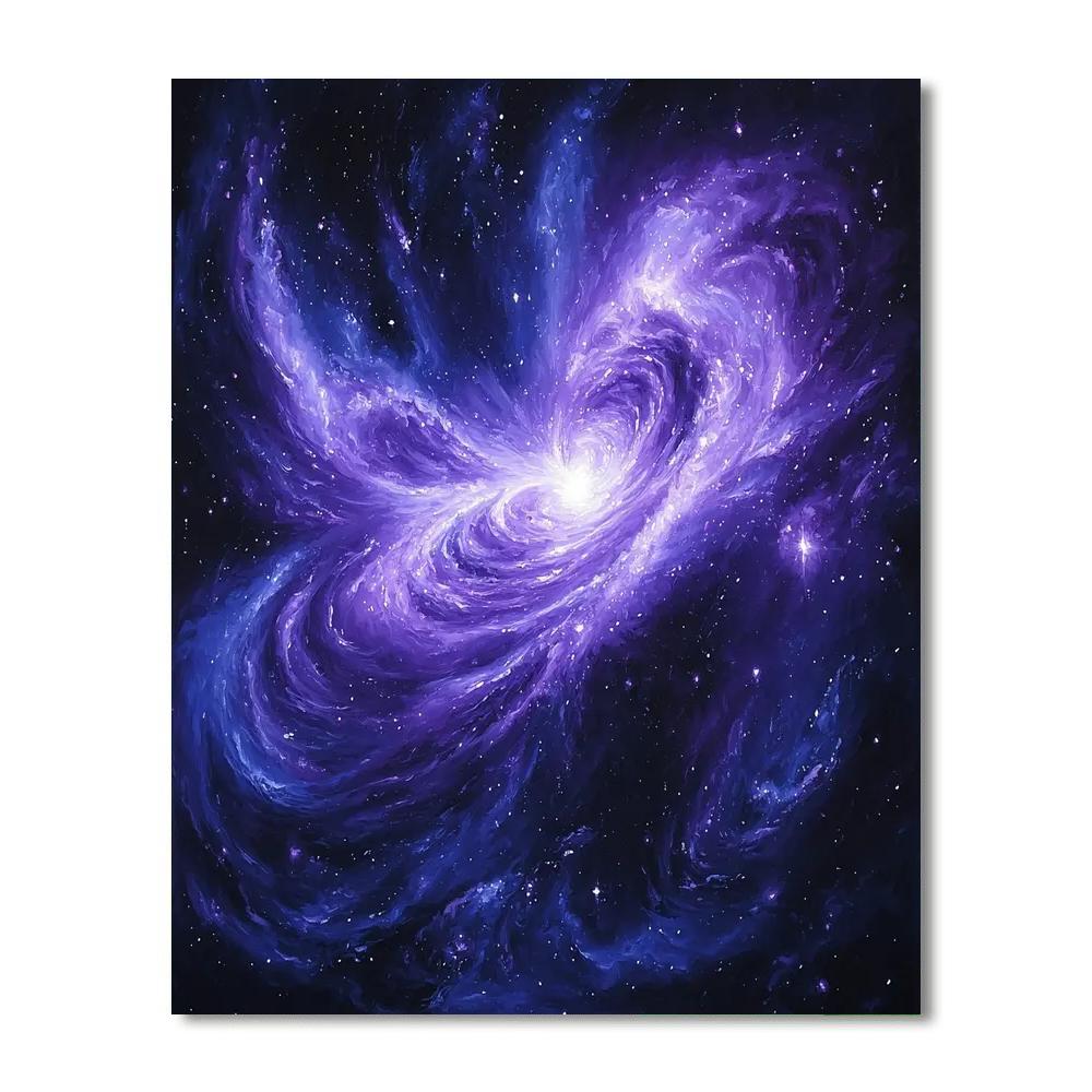 Caravaggio Inspired Cosmic Light Symphony  Paint By Color