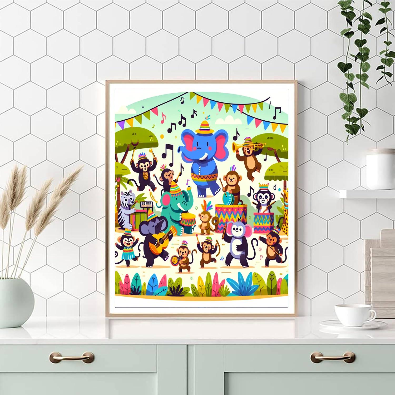 Jubilant Jungle Festival Numbered Painting Kits