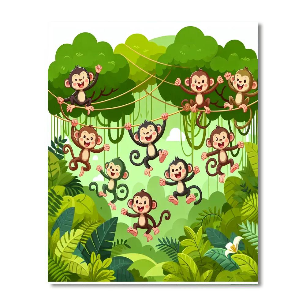 Jungle Jump Painting Number Kit
