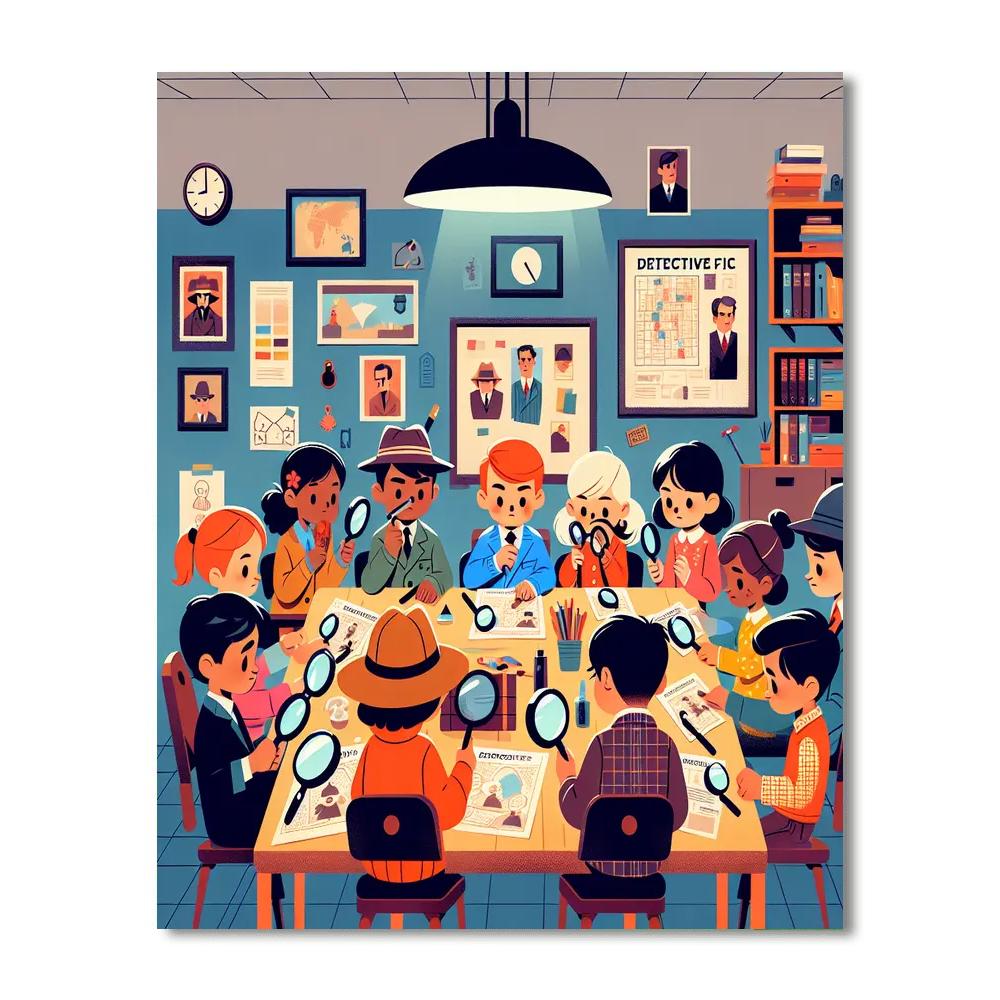 Mystery Detective Headquarters Painting Number Kit