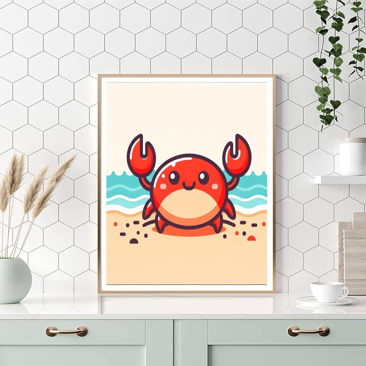 Fun Crab DIY Paint By Numbers
