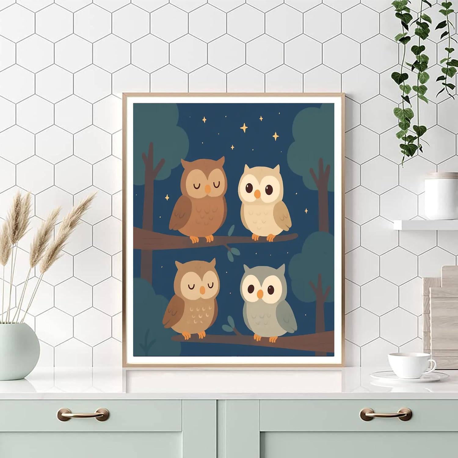 Adorable Owls Painting By Numbers Kit