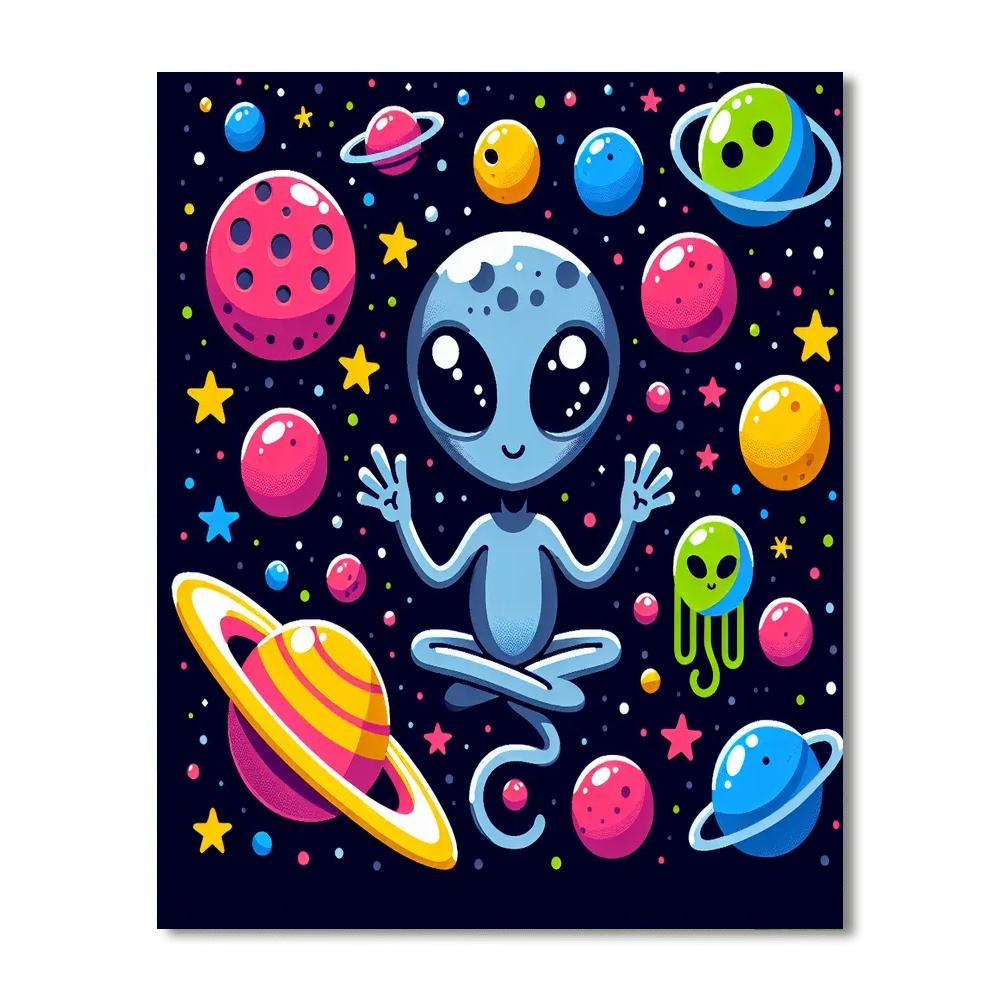 Cosmic Critters Number Painting