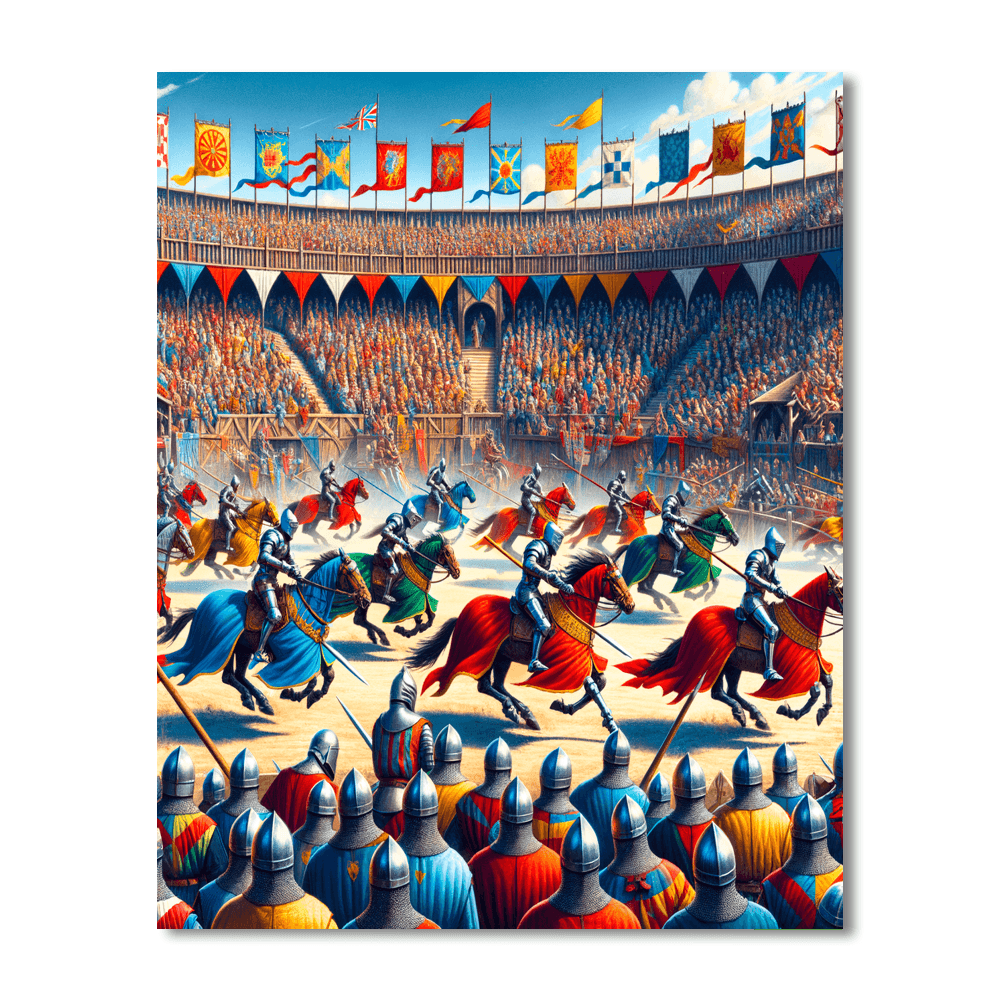 Medieval Tournament DIY Paint By Numbers
