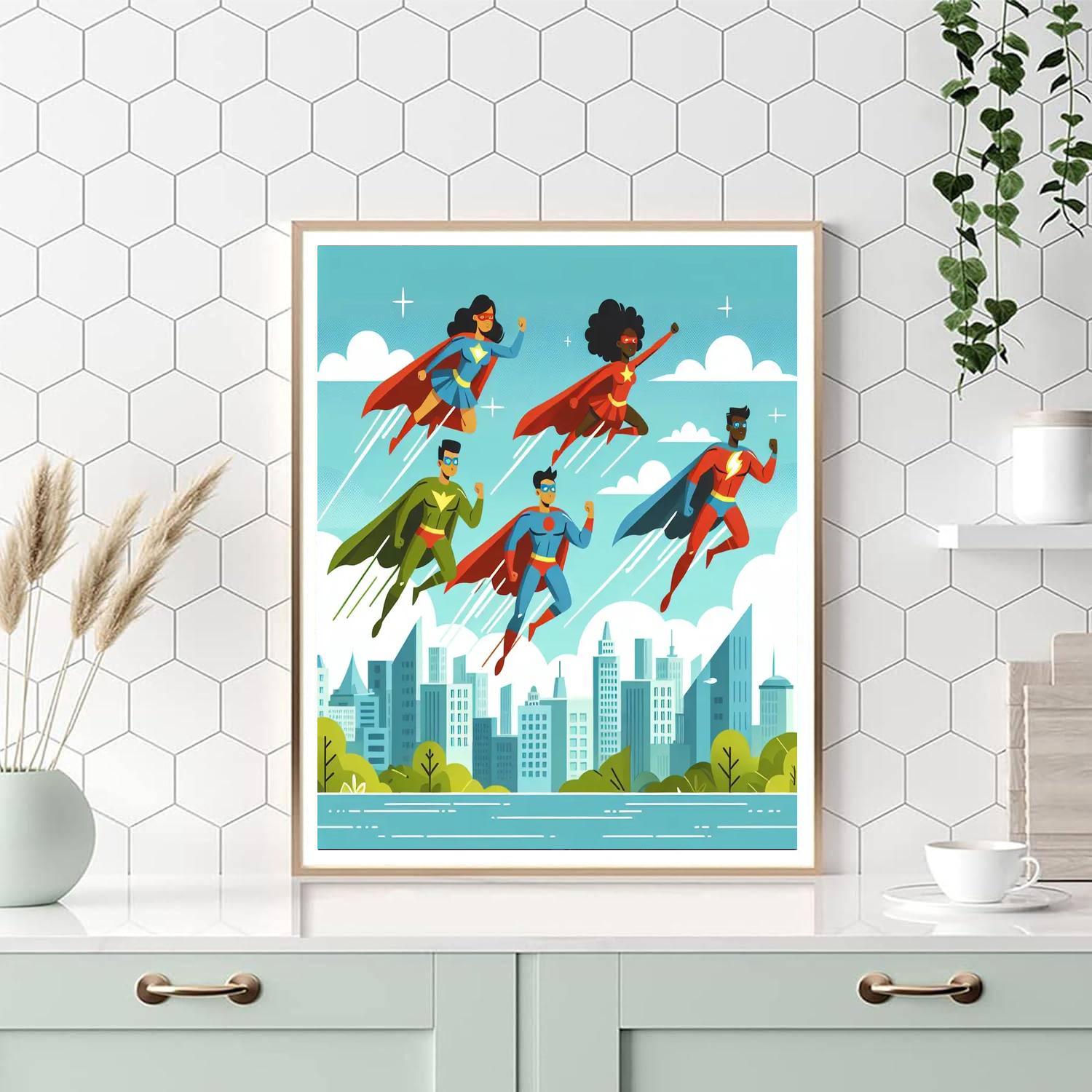 Superhero Power Squad Paint By Numbers Kits