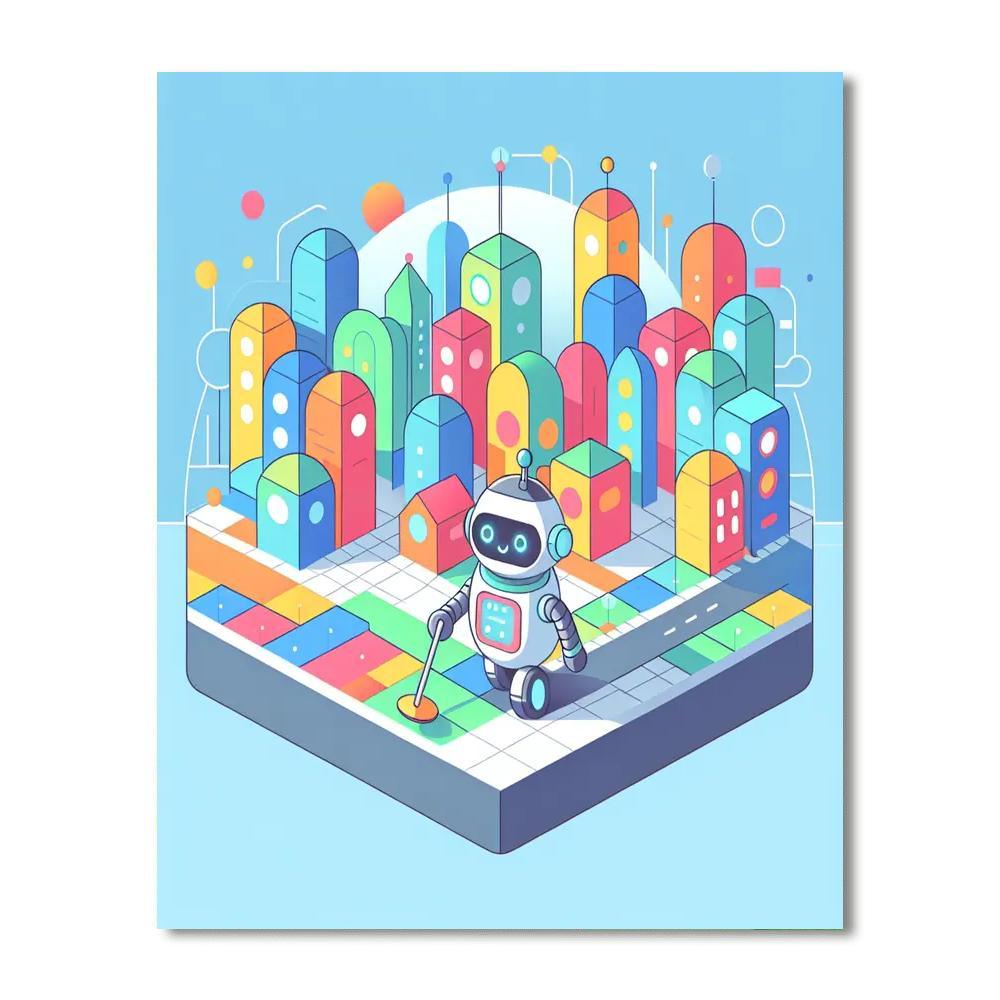 Robot City Adventures Numbered Painting Kits