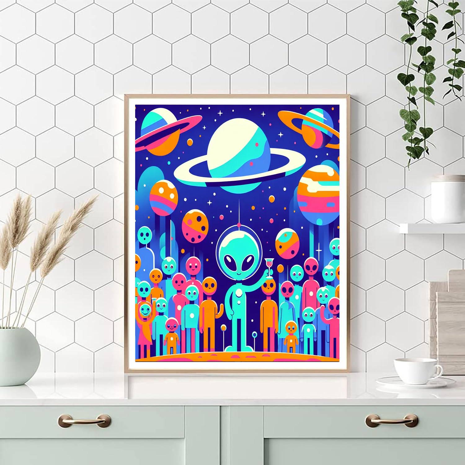 Galactic Gala Paint By Numbers Art