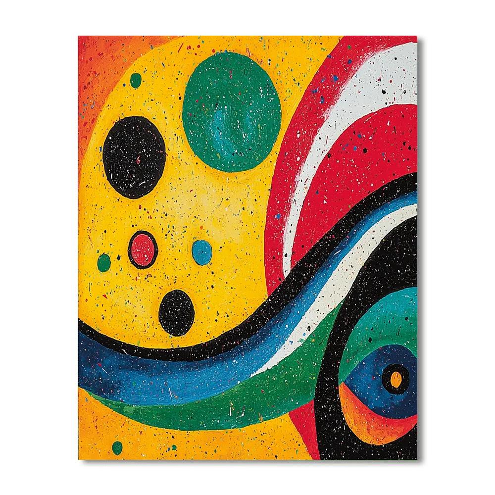 Joan Miró Inspired Creative Essence  Number Painting