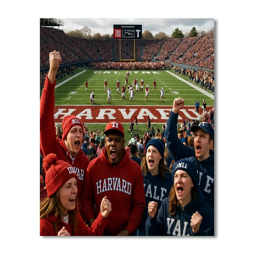 Harvard-yale Game - Usa DIY Paint By Numbers