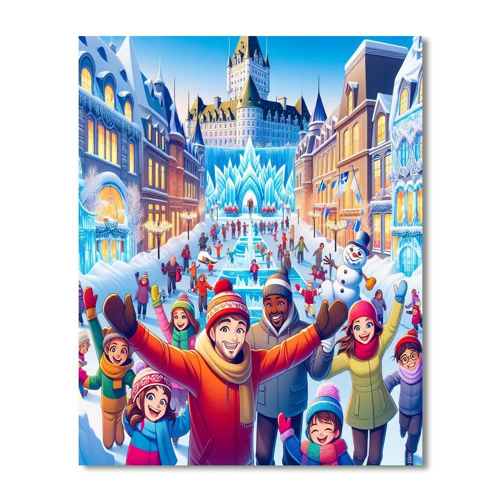 Carnaval De Quebec - Quebec City, Canada Painting Number Kit
