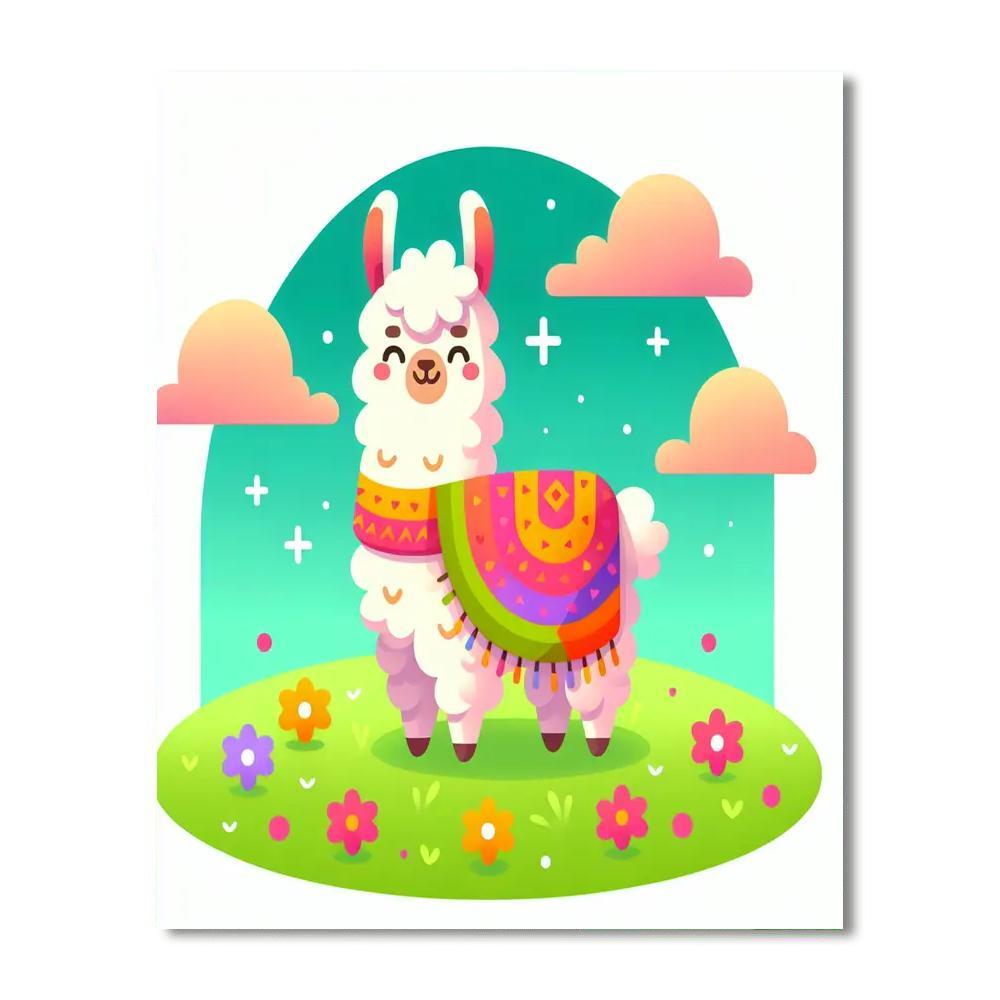 Lovely Llamas Paint By Numbers Art
