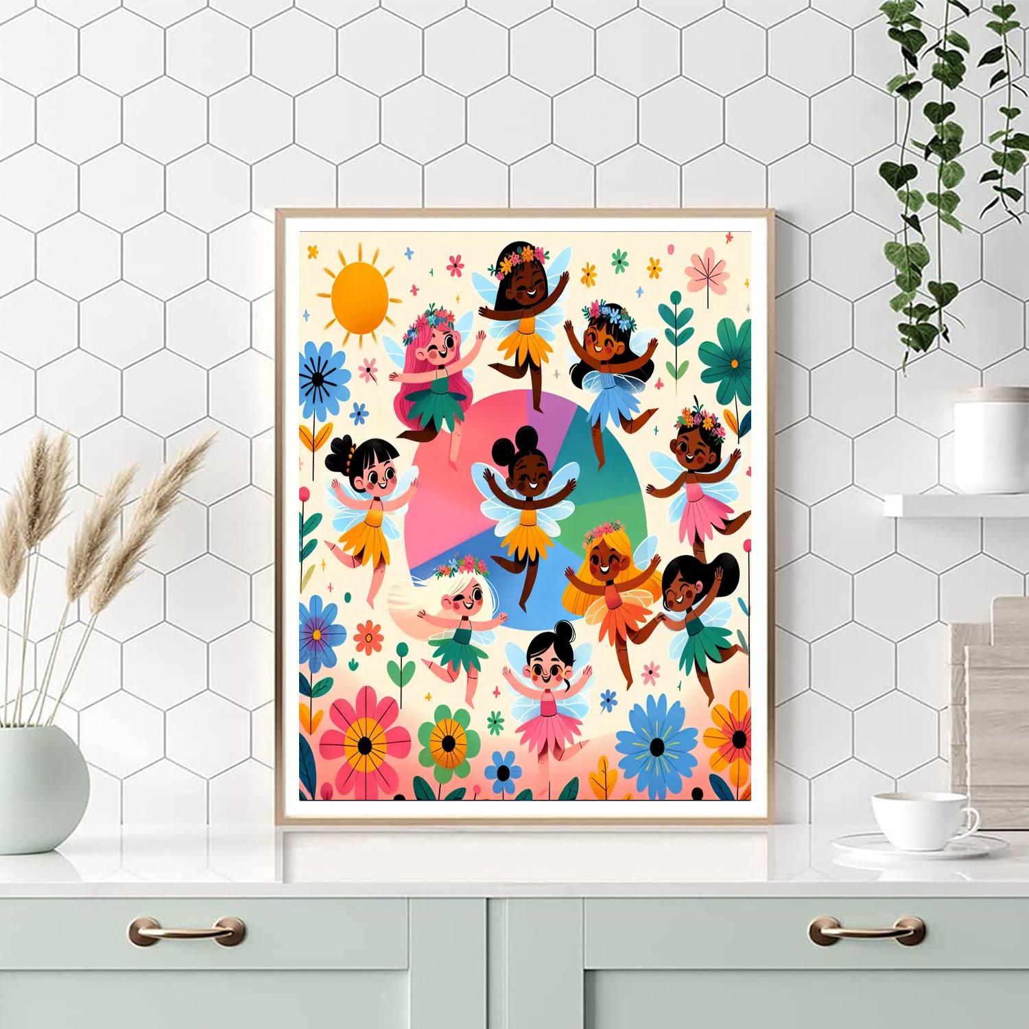 Friendly Fairy Festival Paint By Numbers Art