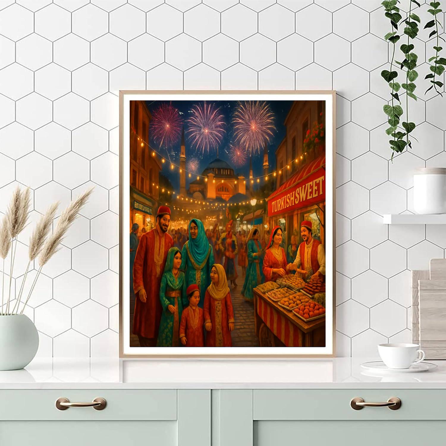 Eid Al-fitr Festivities - Istanbul, Turkey Paint By Numbers Art