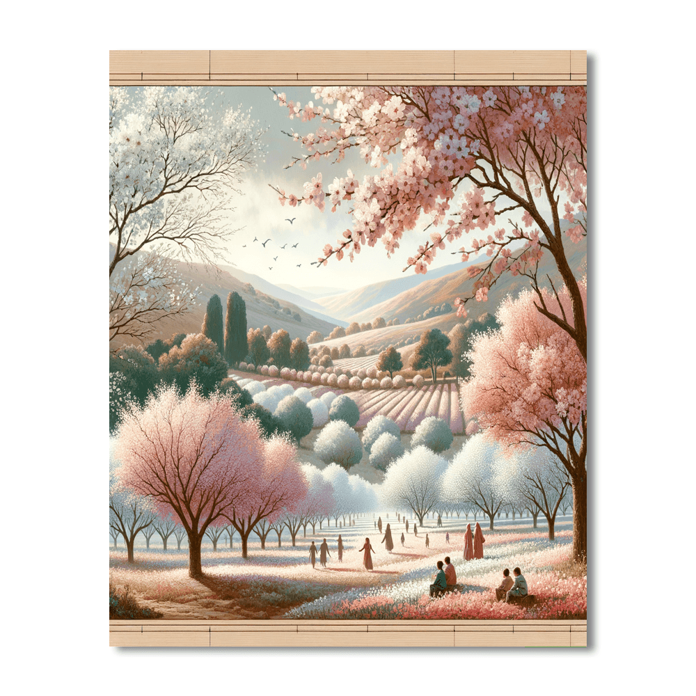 Almond Blossom Festival - Portugal Painting By Numbers Kit
