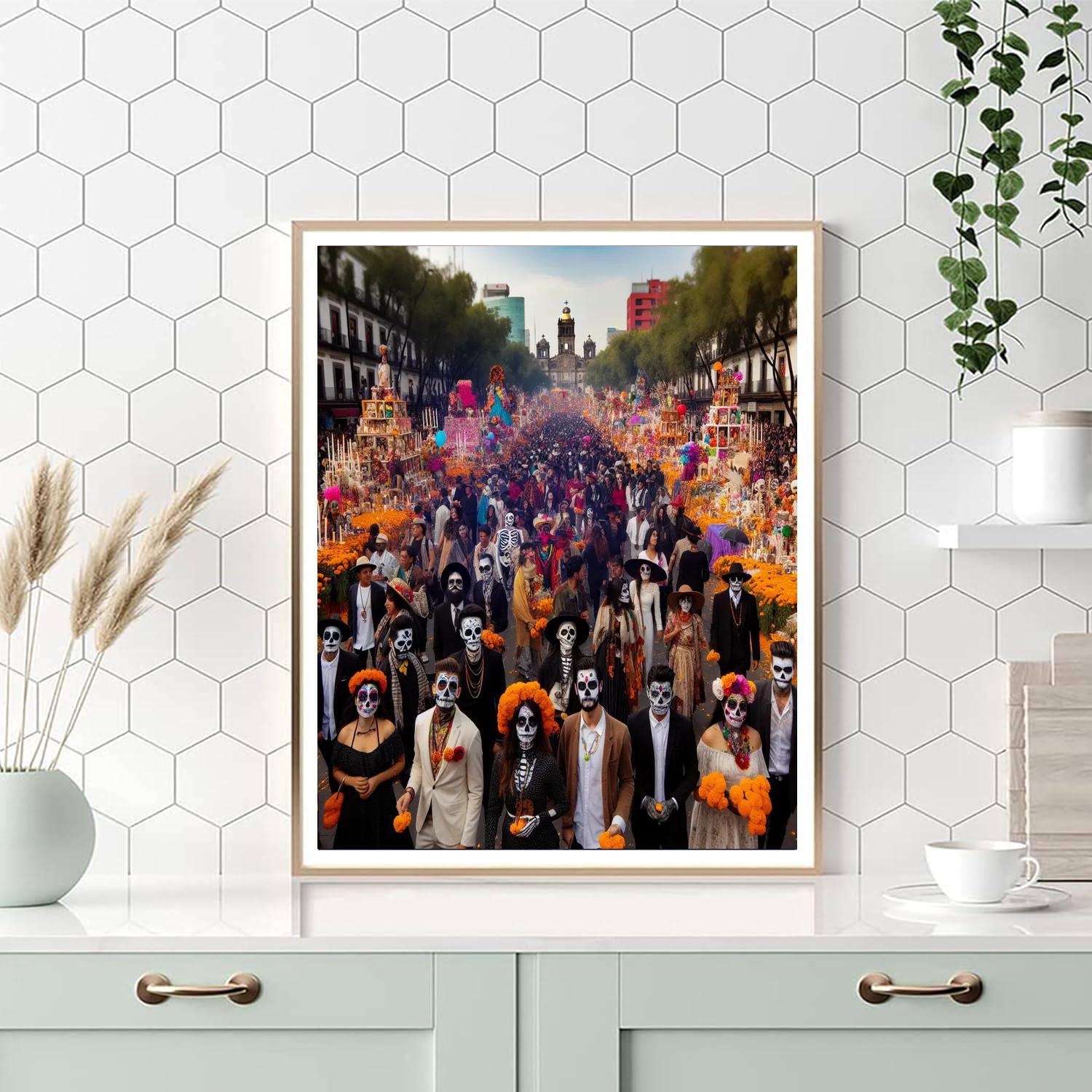 Dia De Los Muertos - Mexico City, Mexico Paint By Numbers Art