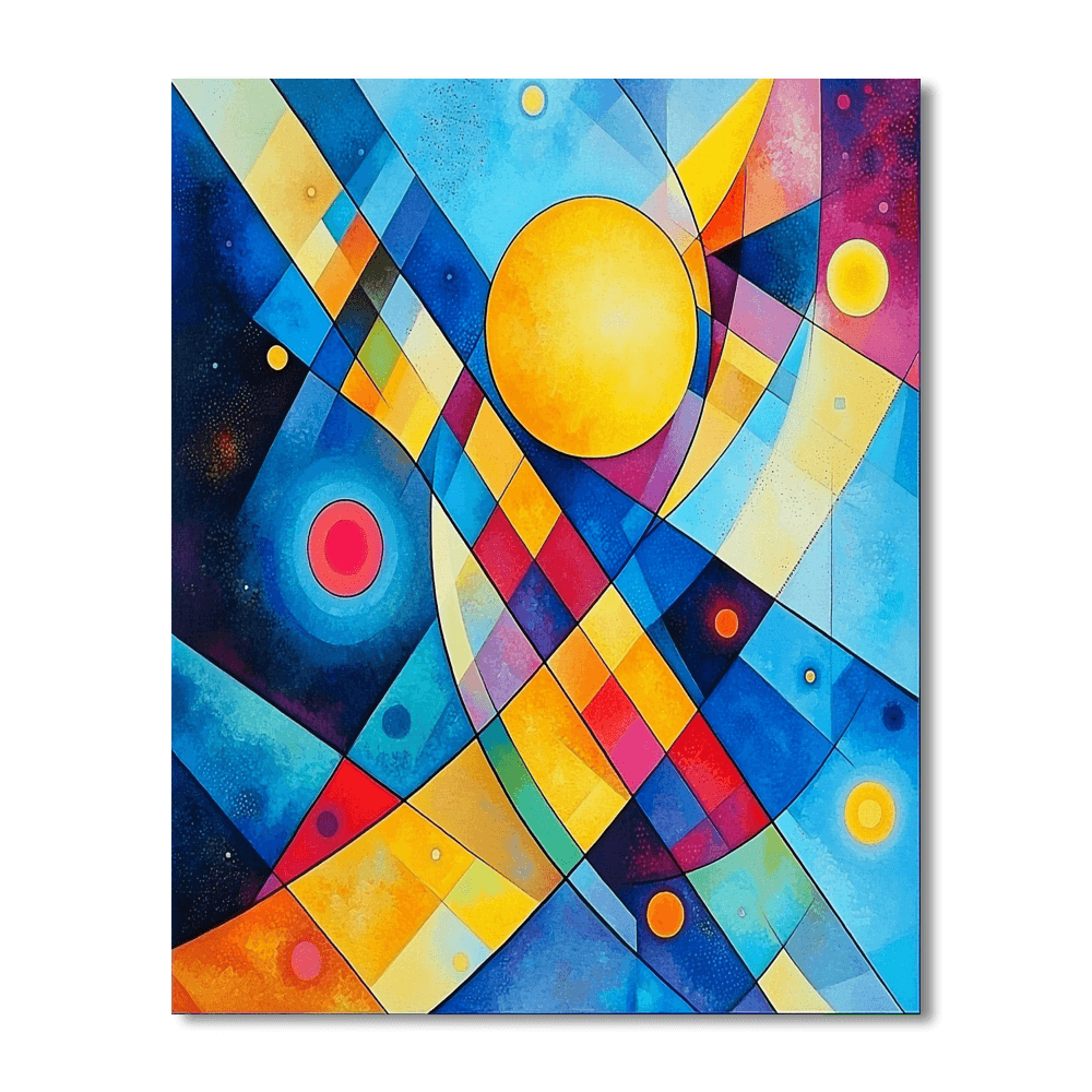 Kandinsky Inspired Dancing Colors  DIY Paint By Numbers