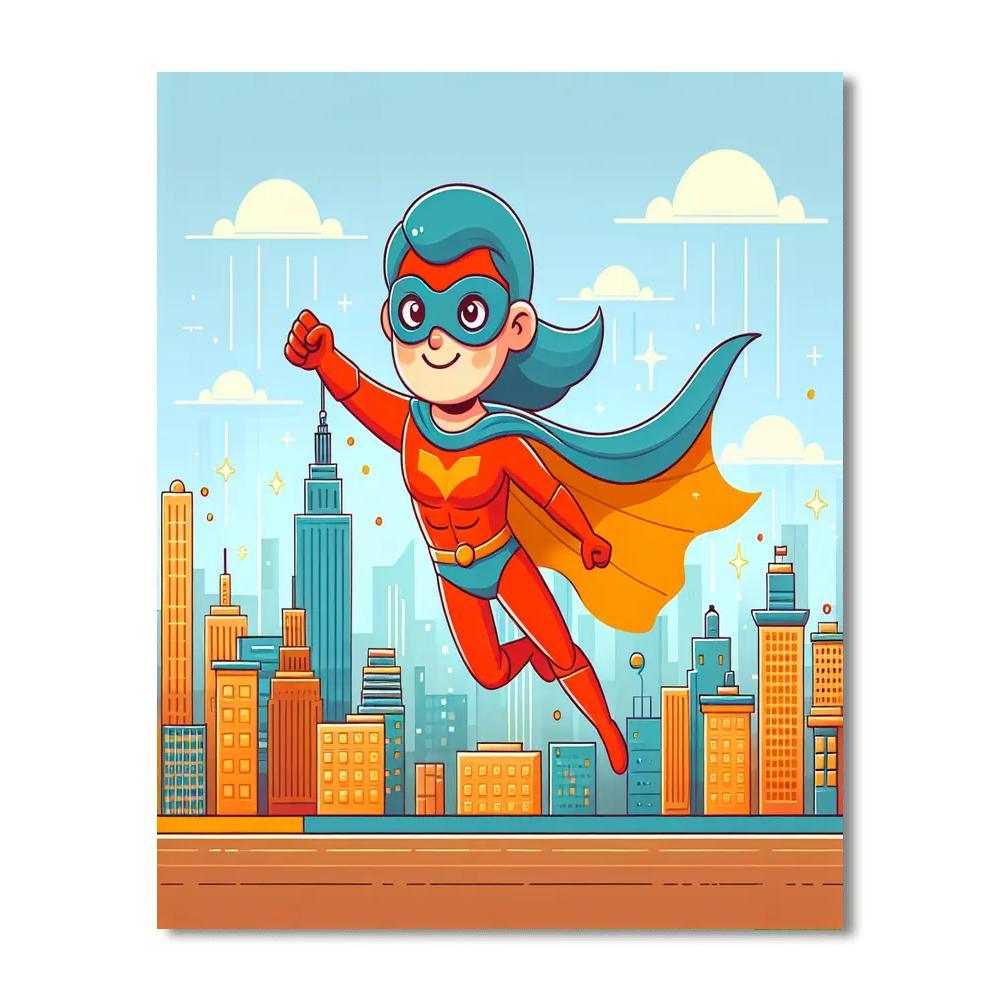 Superhero Mission Paint By Numbers Art