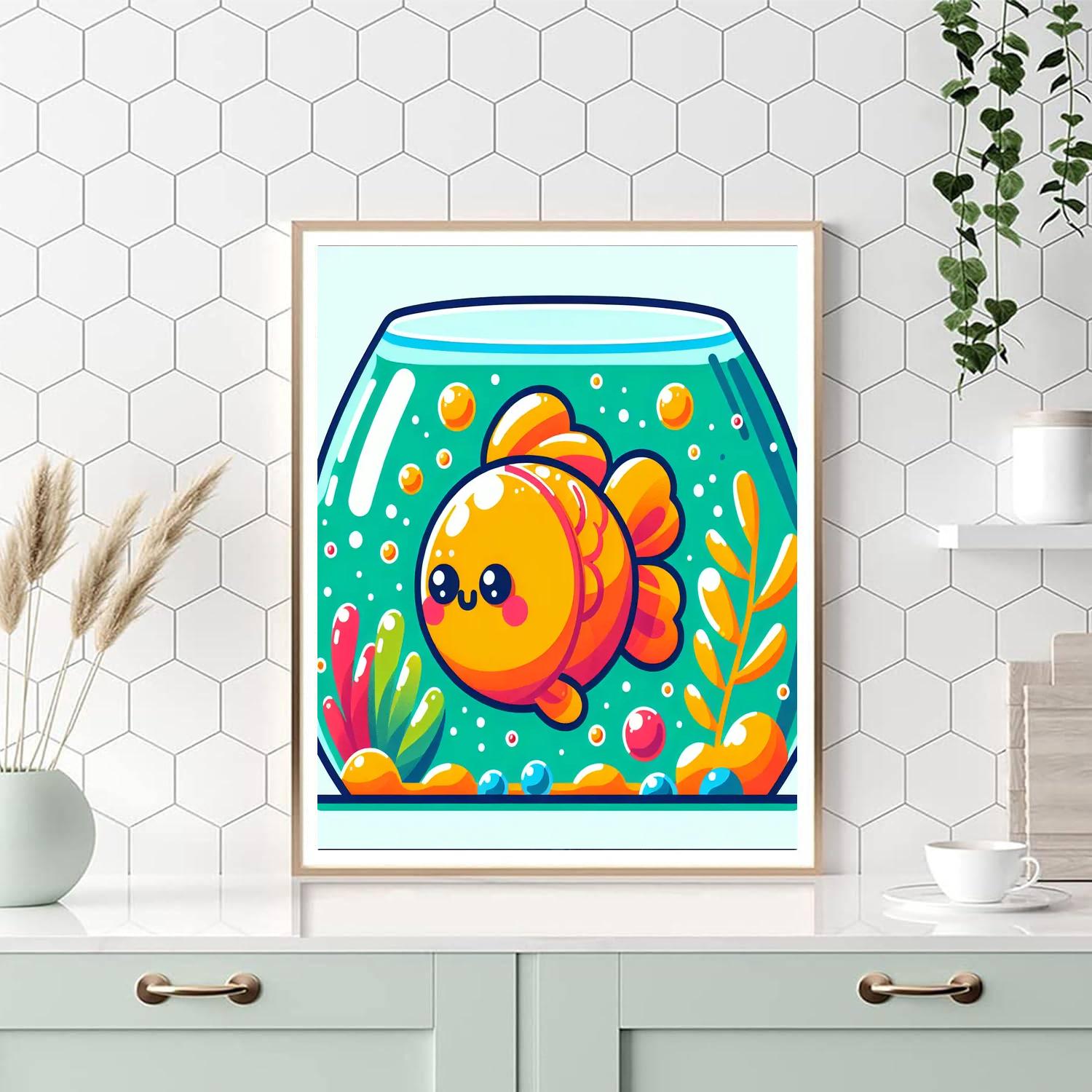 Funky Goldfish DIY Paint By Numbers