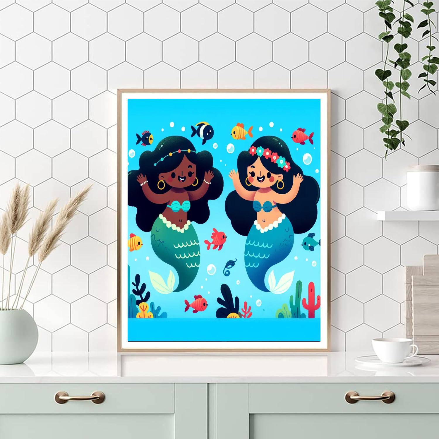 Seaside Mermaid Festival DIY Paint By Numbers