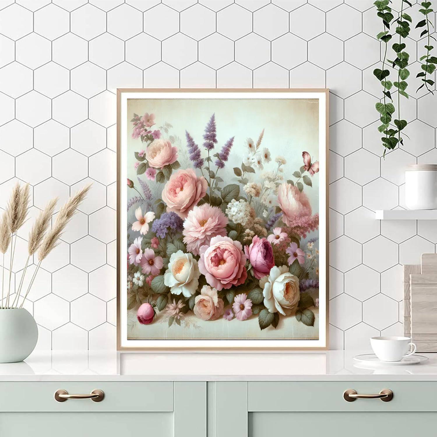 Vintage Floral Dreamscape Paint By Numbers Kits