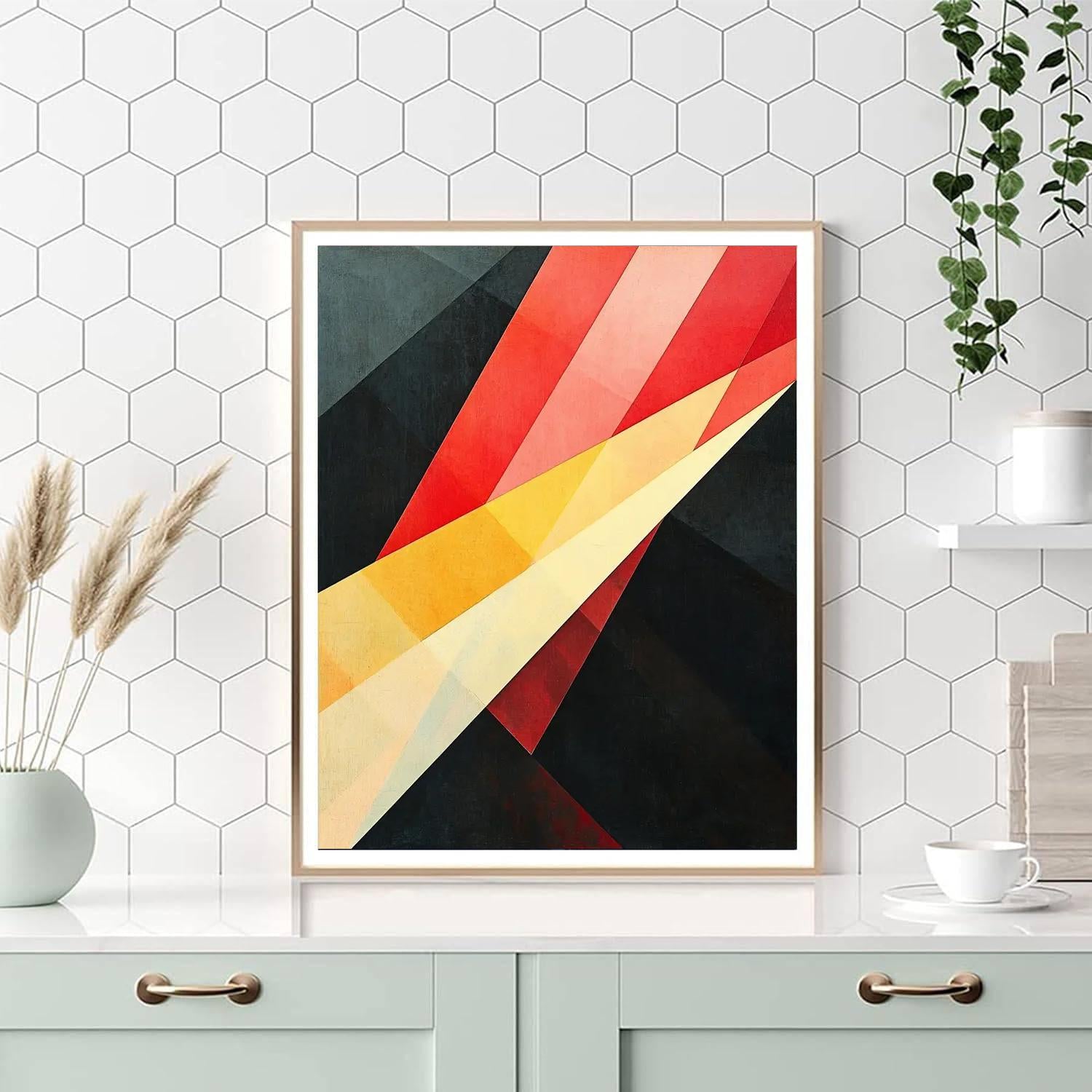 Kazimir Malevich Inspired Radiant Tension  Painting Number Kit