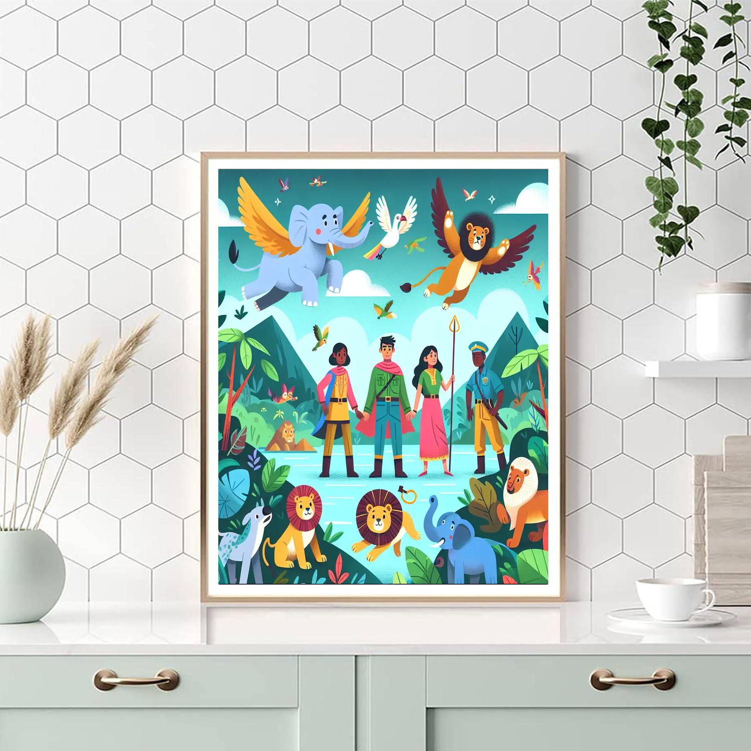 Safari Rescue Mission Painting Number Kit