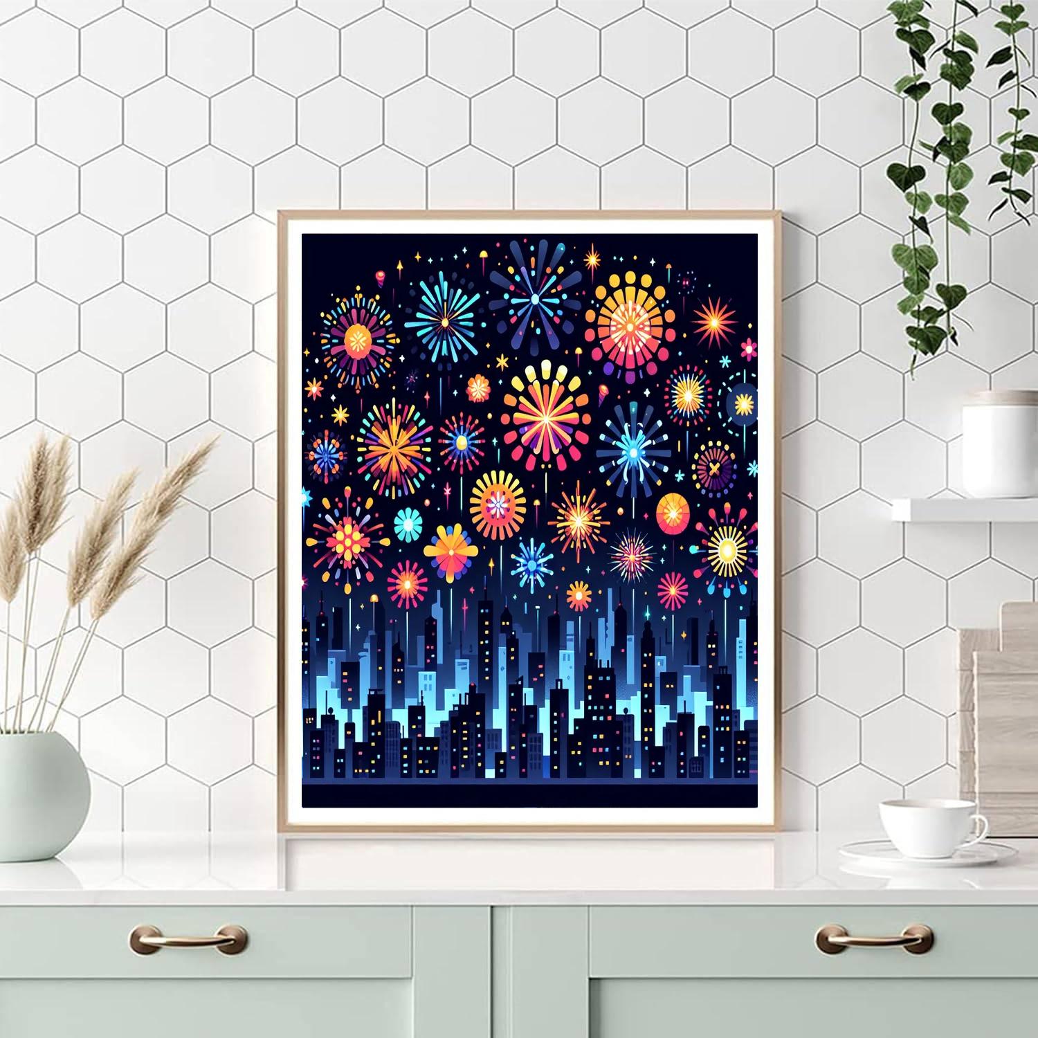 Fantastic Fireworks Painting Number Kit