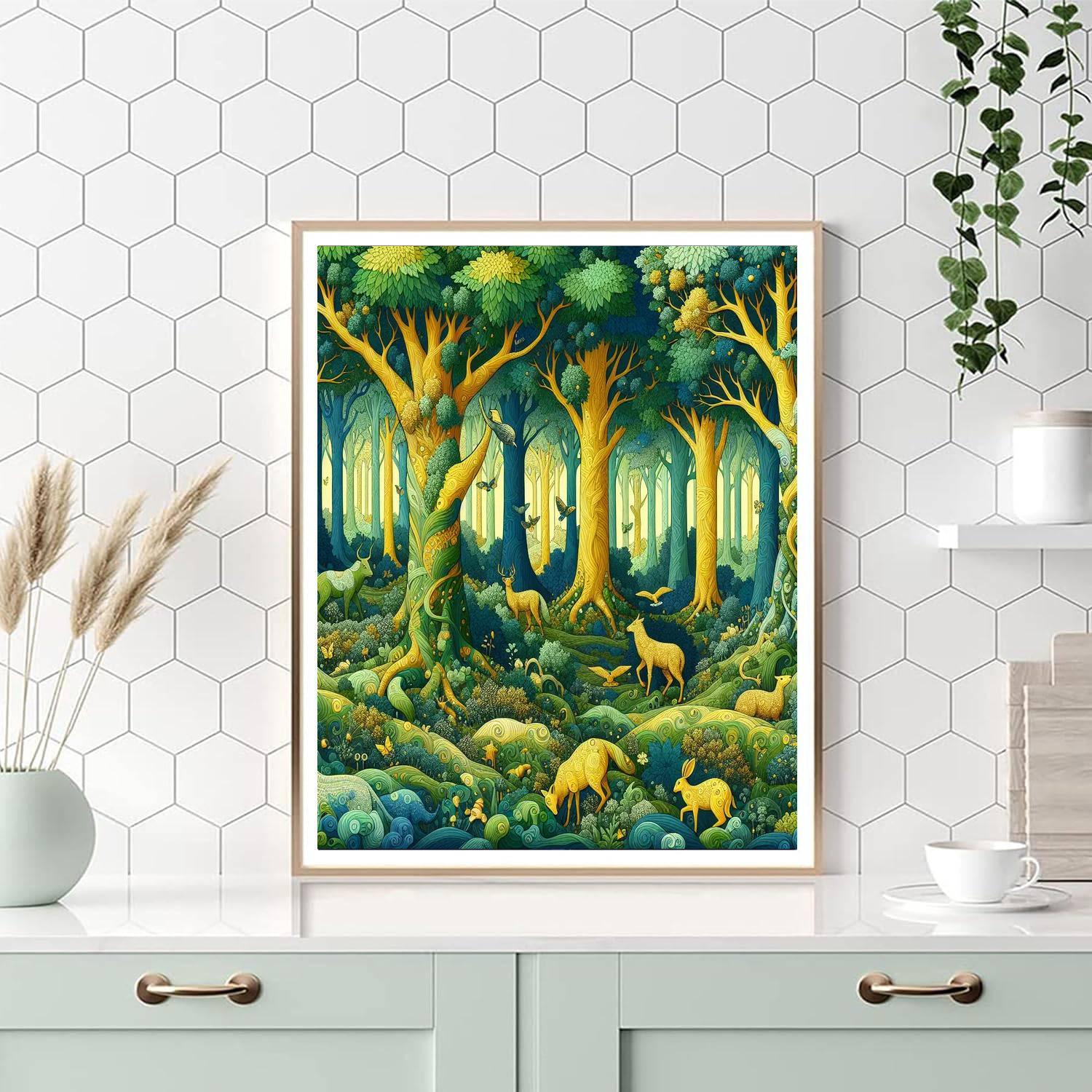 Whimsical Forest Puzzle Paint By Numbers
