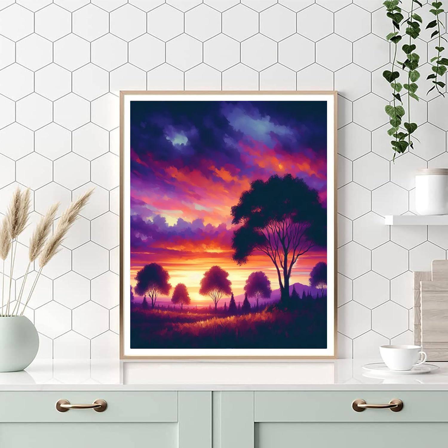 Sunset Silhouette Harmony Paint By Numbers