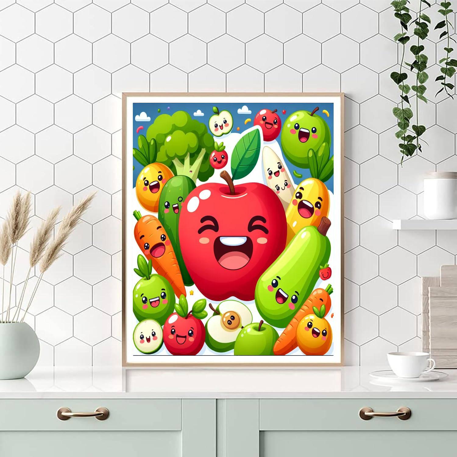 Funny Food Faces Paint By Numbers Kits