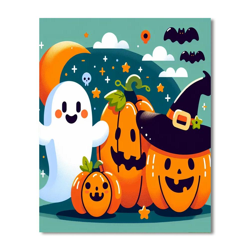 Fun Halloween Characters Paint By Numbers