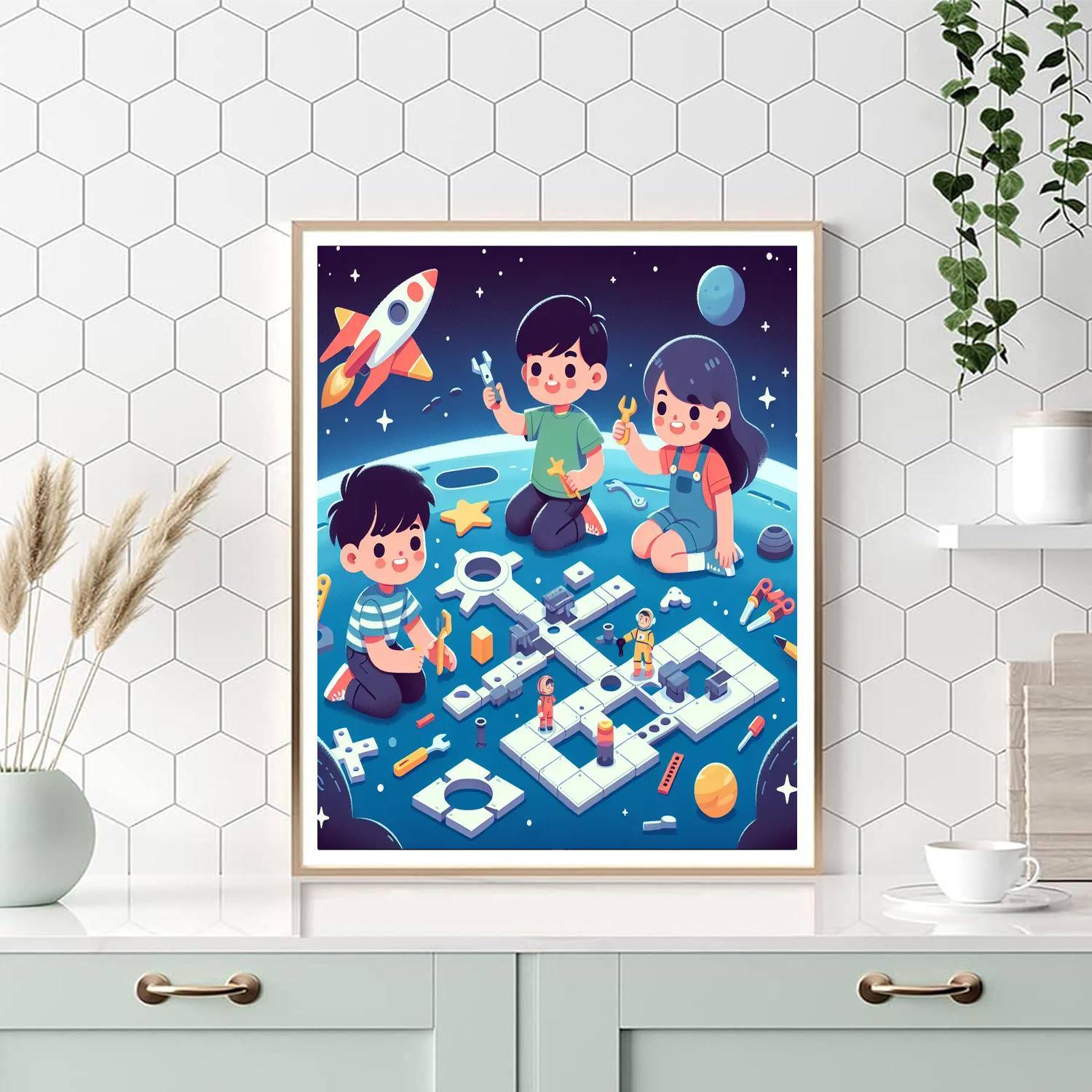Space Station Builders Paint By Number