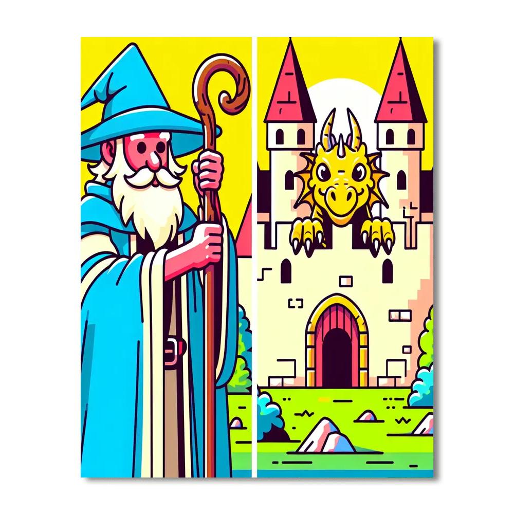 Medieval Magic Journey Paint By Numbers Art