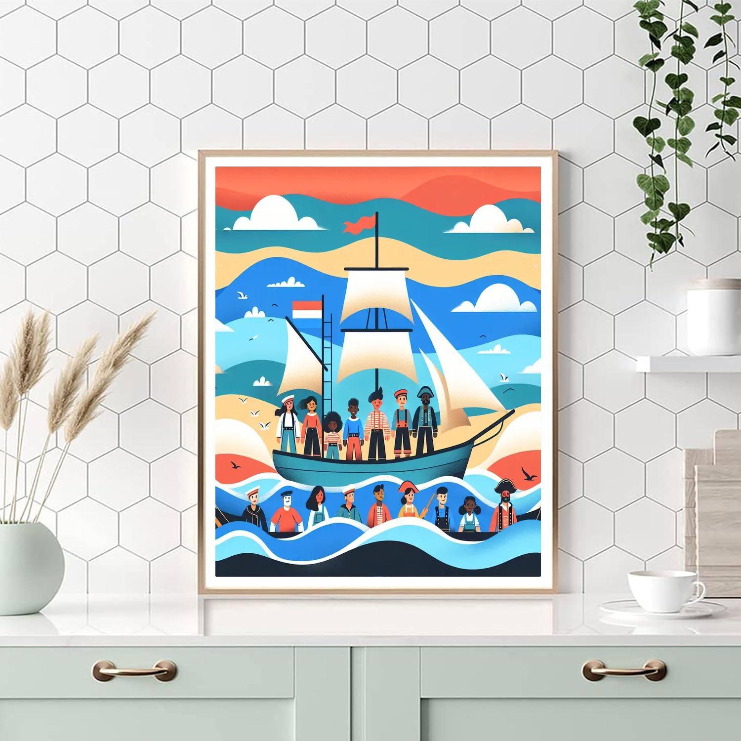 Nautical Adventures At Sea Paint By Numbers Kits