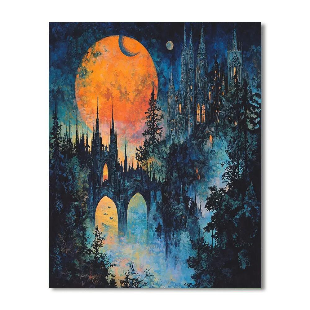 H.P. Lovecraft Inspired Lovecraftian Dreamscape  DIY Paint By Numbers