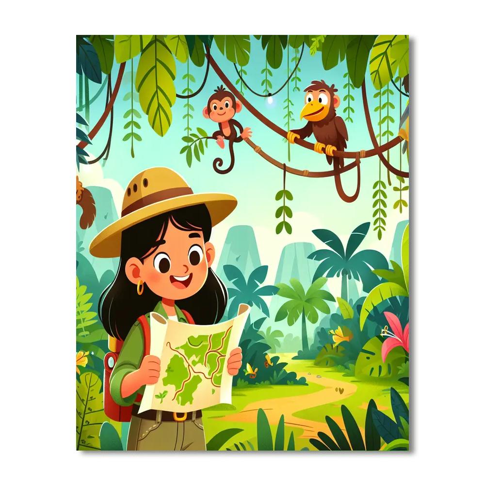 Jungle Exploration Quest Painting Number Kit