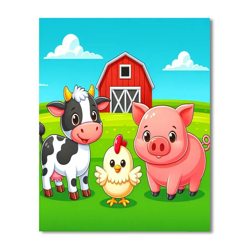 Farming Friends Gathering Paint By Number