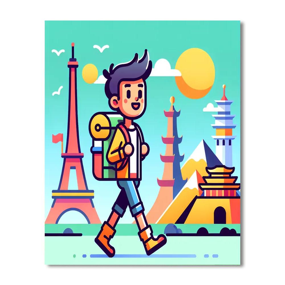 World Traveler Adventure Painting By Numbers Kit