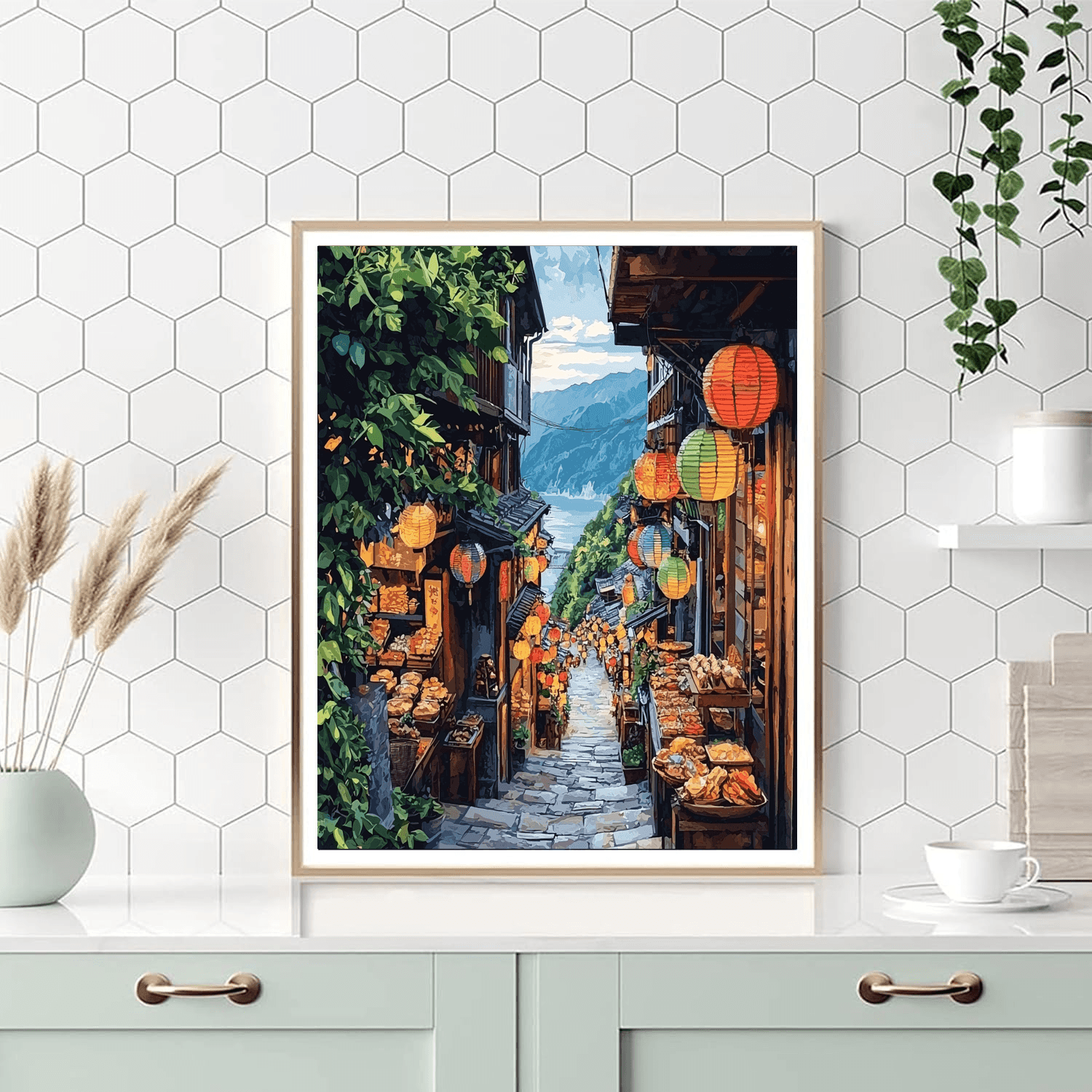 Jiufen Old Street - Taiwan Painting By Numbers Kit