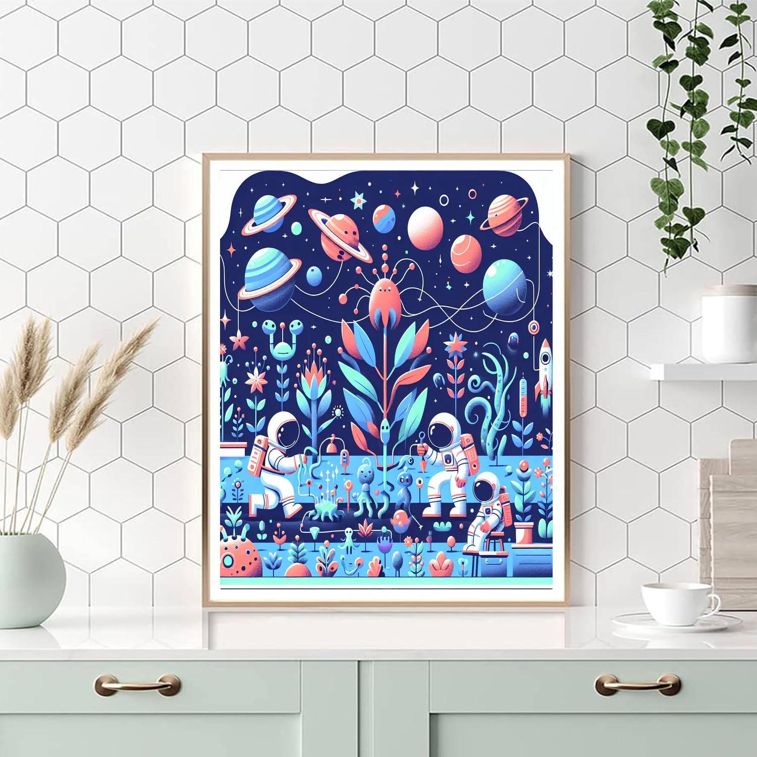 Space Garden Exploration Numbered Painting Kits