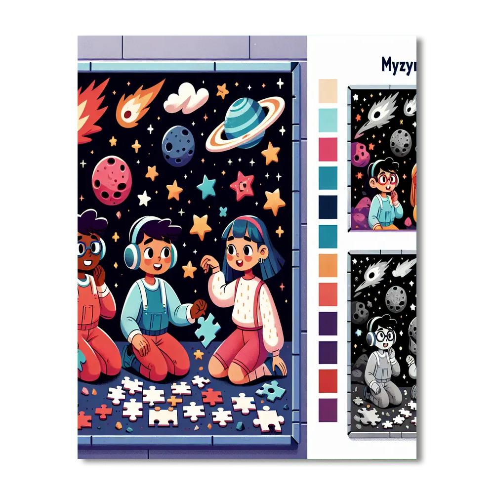 Astral Puzzle Expedition Paint By Number