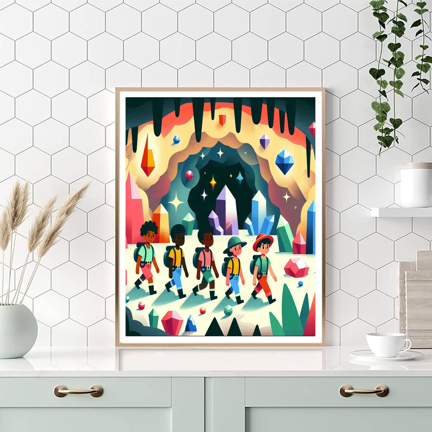 Cave Explorer's Adventure Painting Number Kit