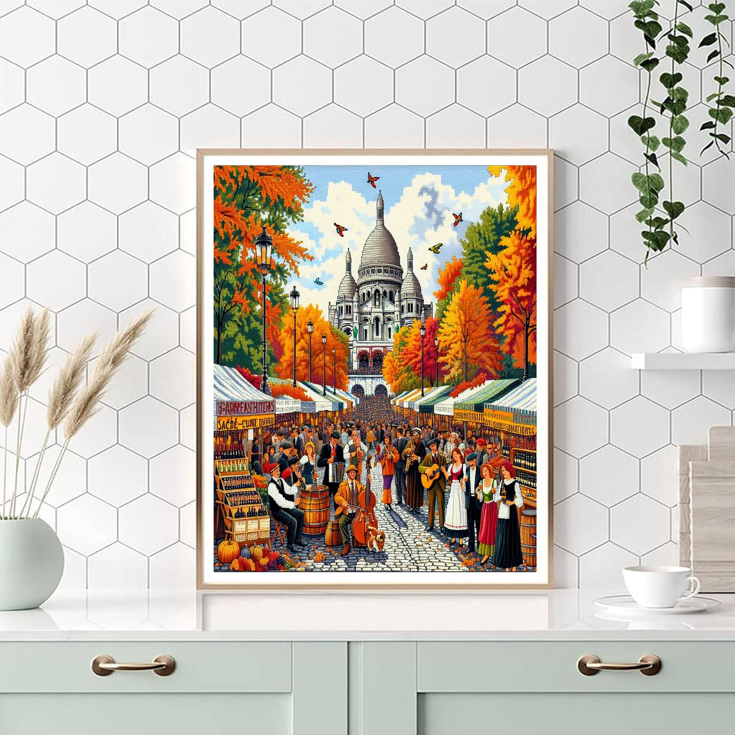 Montmartre Wine Harvest Festival DIY Paint By Numbers