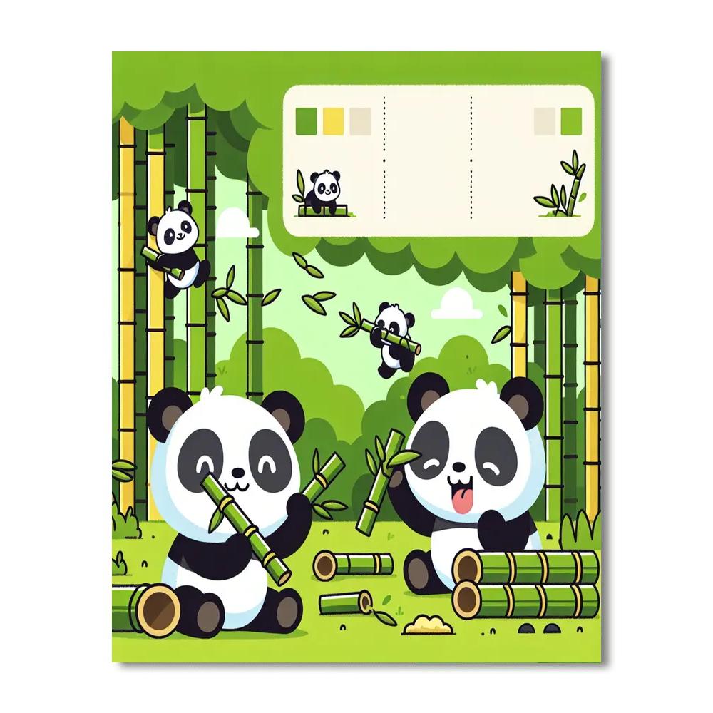 Cuddly Panda Sanctuary Paint By Number